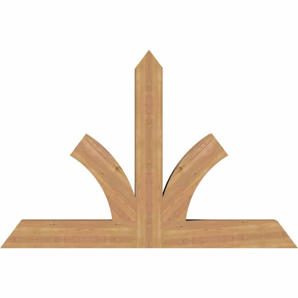 Ekena Millwork Richland Timber Gable Bracket, Western Red Cedar, 60"W x 40"H x 5 1/2"D x 5 1/2"F, 16/12 Pitch GBW060X40X0606RIC00SWR - main